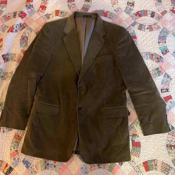 Y2K Allen Flusser Corduroy Blazer Olive Green, Large - Picture 1 of 4